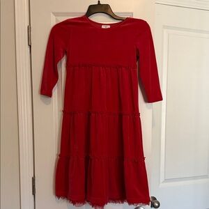 Hanna Andersson Vibrant Red Tiered Kids Dress